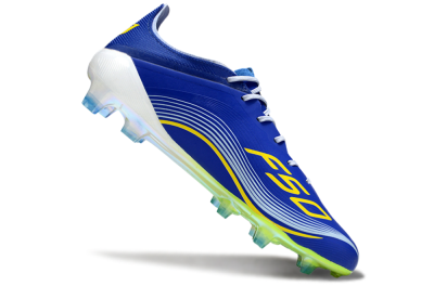 Men's Messi x Adidas F50 Elite FG Football Boots - Blue/Yellow/White