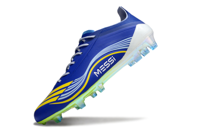 Men's Messi x Adidas F50 Elite FG Football Boots - Blue/Yellow/White