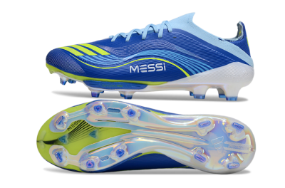 Men's Messi x Adidas F50 Elite FG Football Boots - Blue/Yellow/White