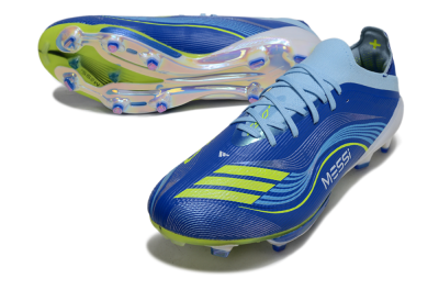 Men's Messi x Adidas F50 Elite FG Football Boots - Blue/Yellow/White