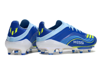 Men's Messi x Adidas F50 Elite FG Football Boots - Blue/Yellow/White