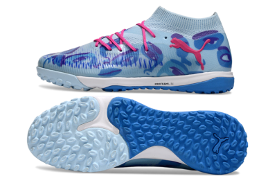 Men's Puma Future 8 Ultimate TF Football Shoes - Blue/Pink/White