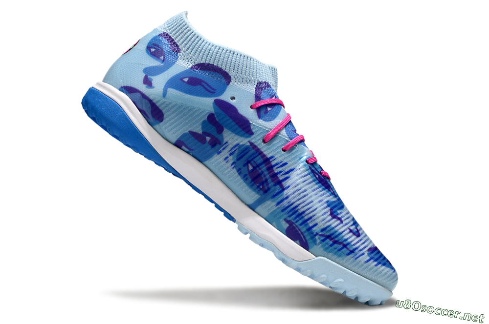 Men's Puma Future 8 Ultimate TF Football Shoes - Blue/Pink/White 4