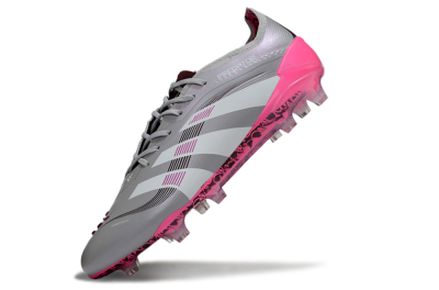 Unisex Adidas Predator 25 Elite FG Football Boots - Grey/Silver/Red