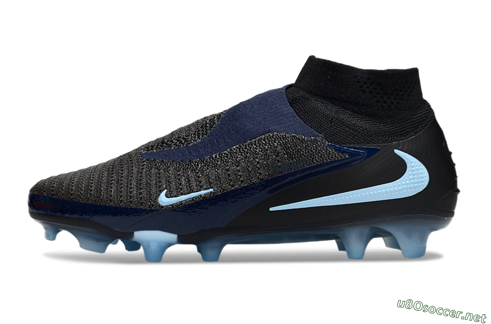 Men's Nike Phantom 6 Elite High FG Football Boots - Silver/White/Black 0