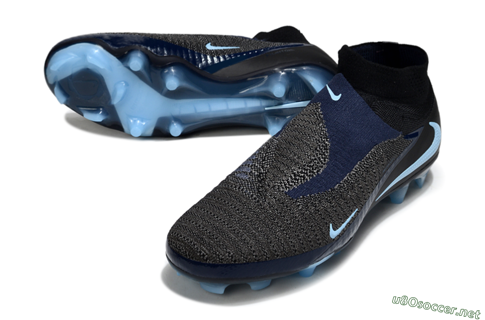 Men's Nike Phantom 6 Elite High FG Football Boots - Silver/White/Black 3