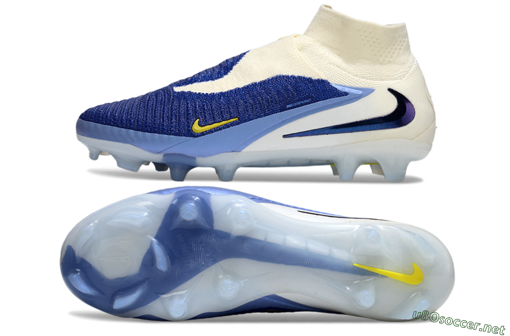 Unisex Nike Phantom 6 Elite FG Football Boots - Blue/White/Black 1