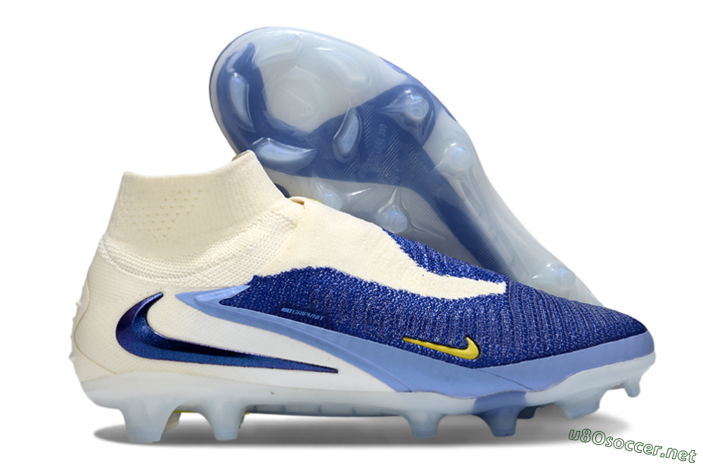 Unisex Nike Phantom 6 Elite FG Football Boots - Blue/White/Black 2