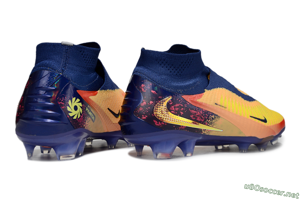 Unisex Nike Phantom 6 Elite FG Football Boots - Red/Yellow/Blue 6