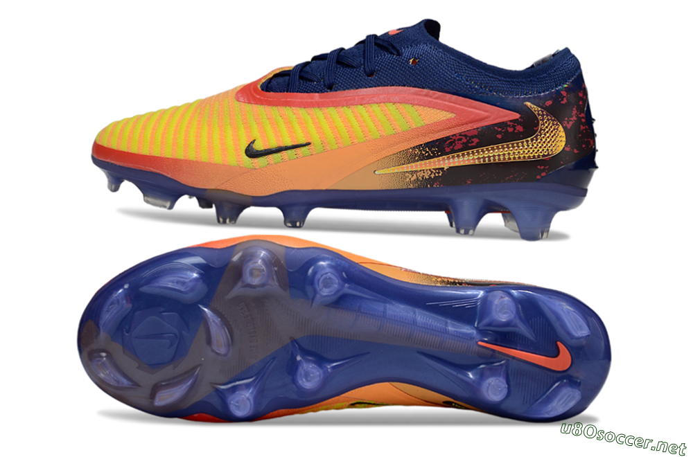 Men's Nike Phantom 6 Elite Low FG Football Boots - Yellow/Red/Blue/Gold 1