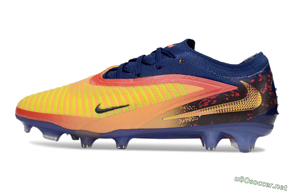 Men's Nike Phantom 6 Elite Low FG Football Boots - Yellow/Red/Blue/Gold 0