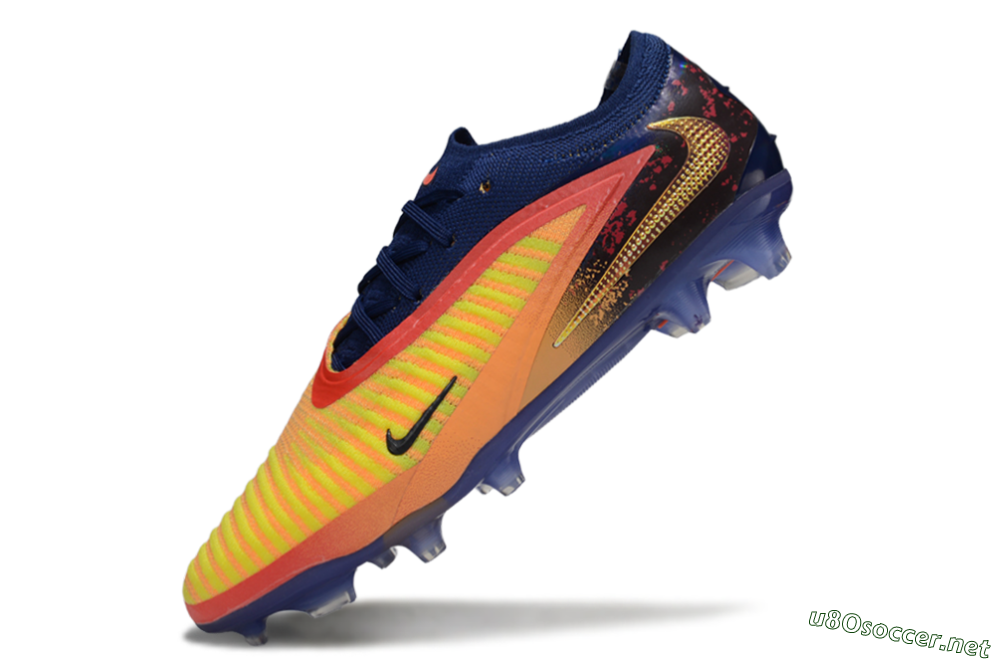 Men's Nike Phantom 6 Elite Low FG Football Boots - Yellow/Red/Blue/Gold 5
