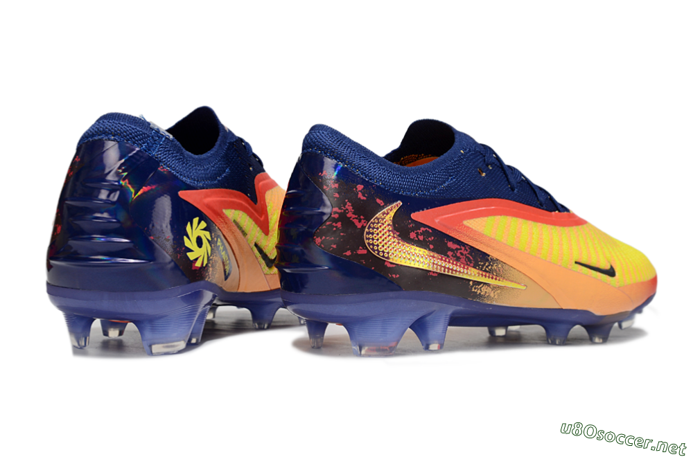 Men's Nike Phantom 6 Elite Low FG Football Boots - Yellow/Red/Blue/Gold 6