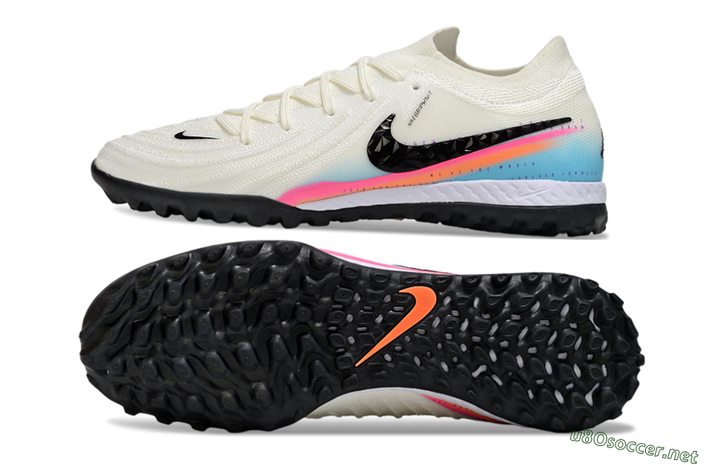 Men's Nike Phantom GX 2 Elite TF Football Shoes - White/Red/Jade 1