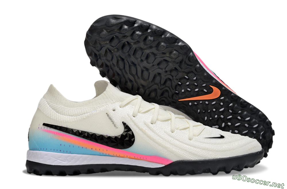 Men's Nike Phantom GX 2 Elite TF Football Shoes - White/Red/Jade 2