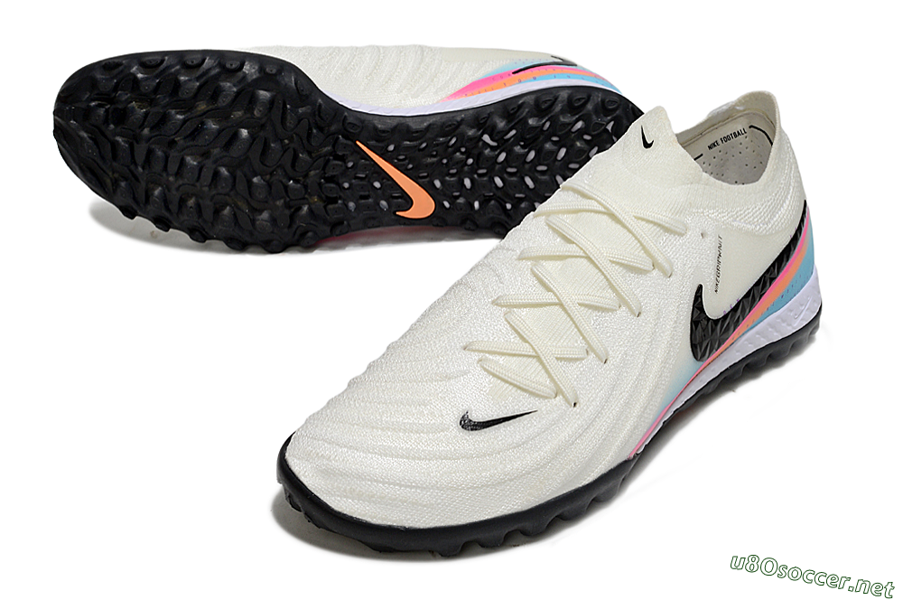 Men's Nike Phantom GX 2 Elite TF Football Shoes - White/Red/Jade 3