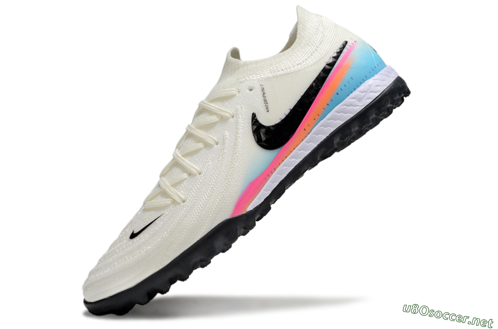 Men's Nike Phantom GX 2 Elite TF Football Shoes - White/Red/Jade 5