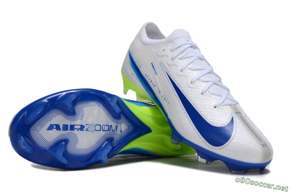 Men's Nike Air Zoom Mercurial Vapor 16 Elite FG Football Boots - White/Blue/Yellow 1