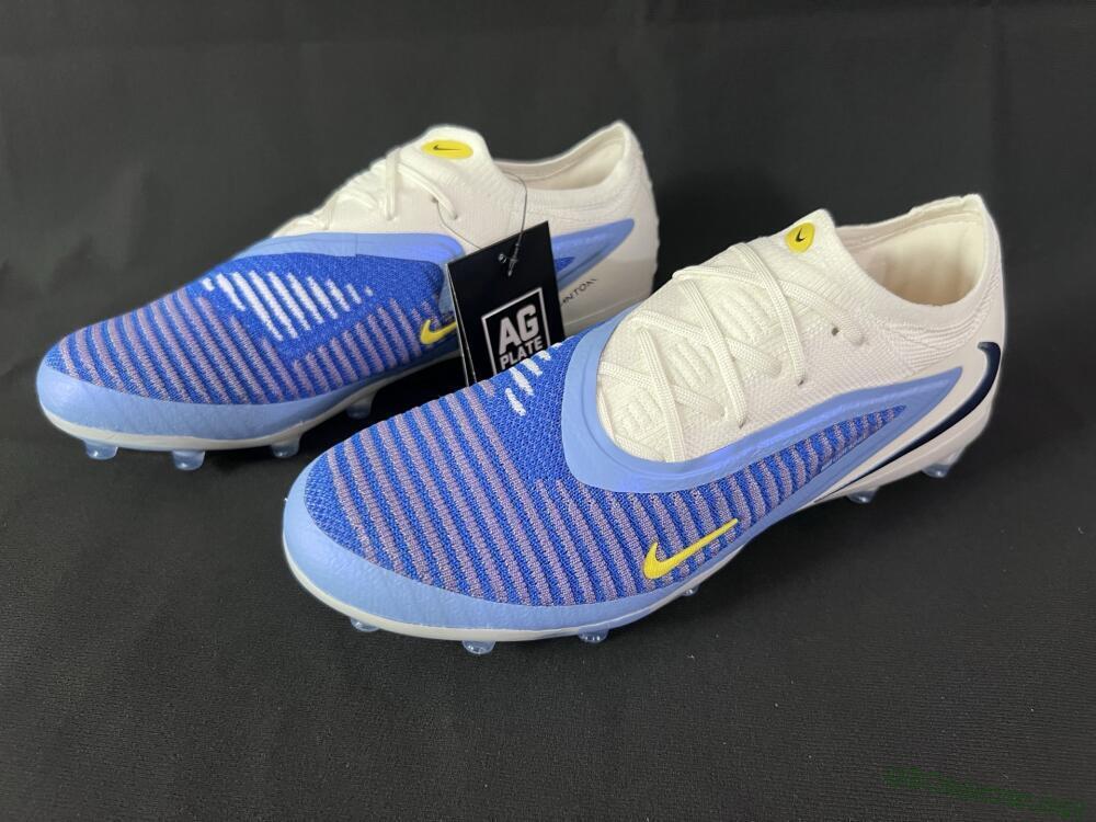 Unisex Nike Phantom 6 Elite Low FG Football Boots - Blue/White/Yellow