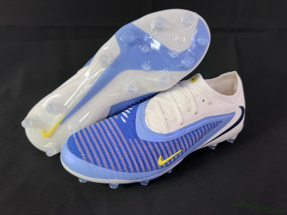 Unisex Nike Phantom 6 Elite Low FG Football Boots - Blue/White/Yellow