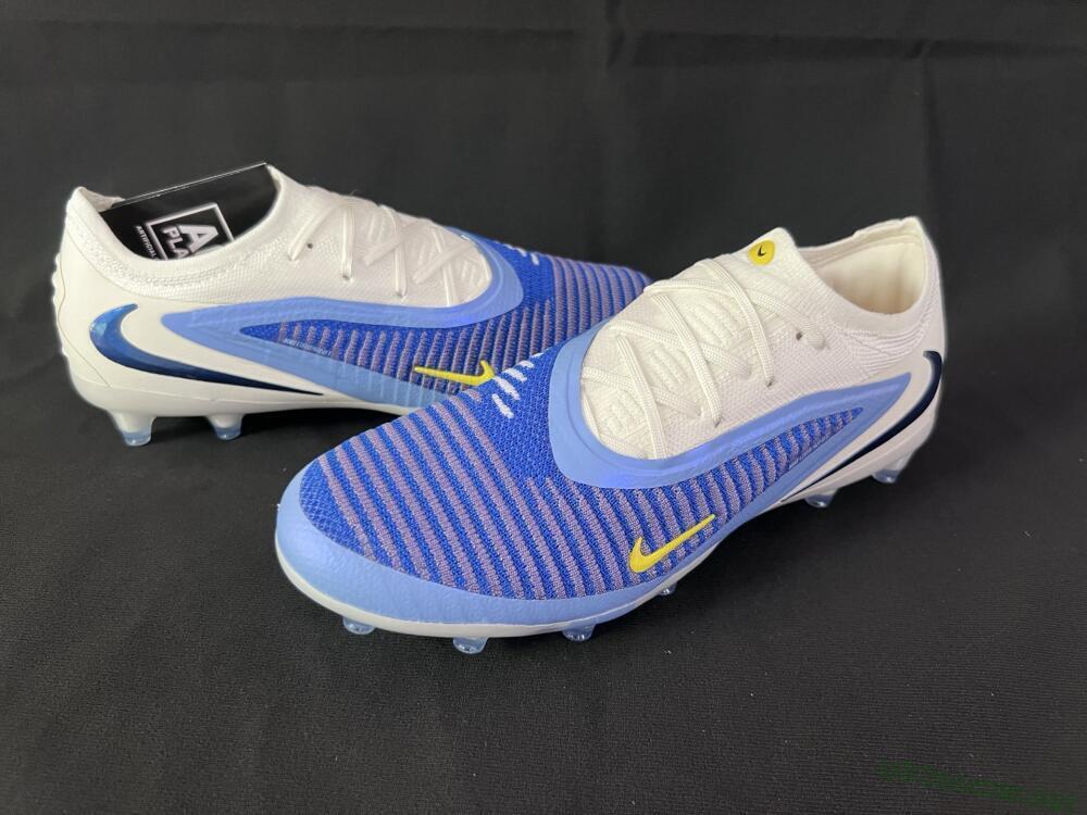 Unisex Nike Phantom 6 Elite Low FG Football Boots - Blue/White/Yellow
