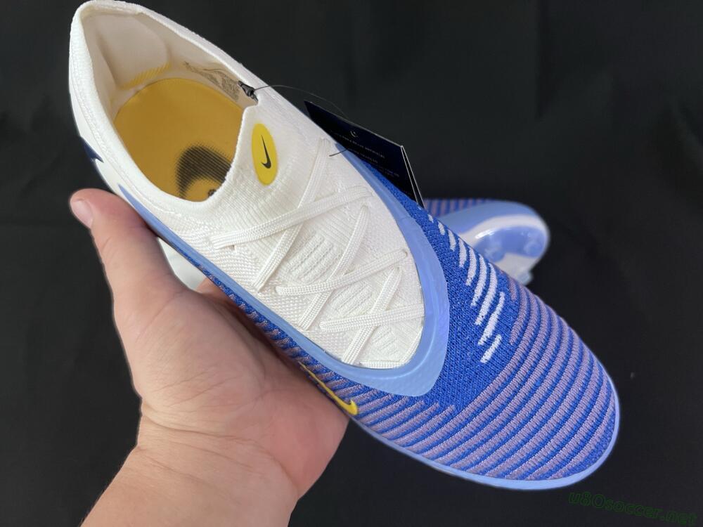 Unisex Nike Phantom 6 Elite Low FG Football Boots - Blue/White/Yellow