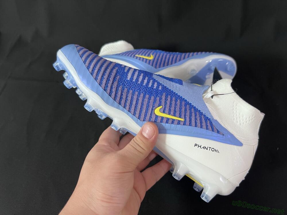 Unisex Nike Phantom 6 High Elite AG Football Boots - Blue/White/Black