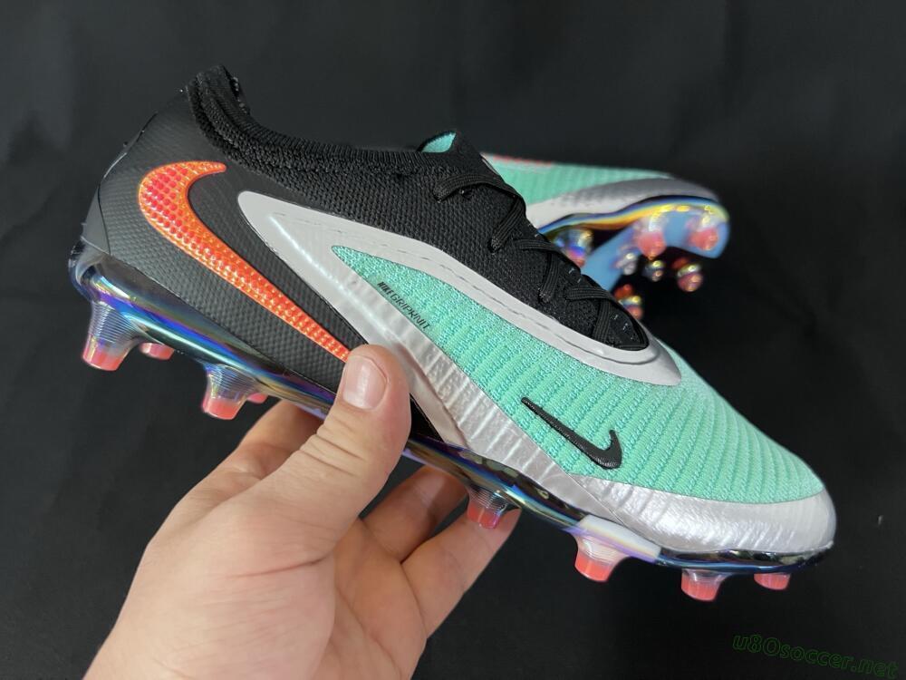 Unisex Nike Phantom 6 Low Elite AG Football Boots - Jade/Black/Silver