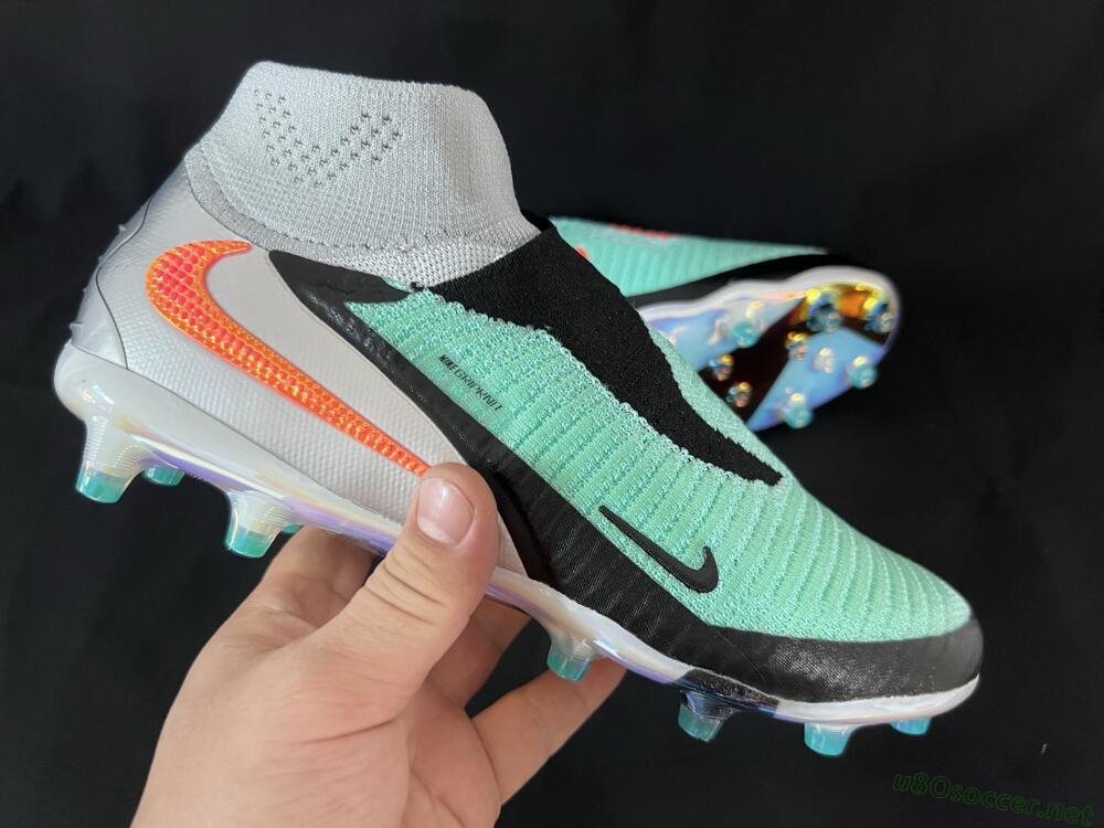 Unisex Nike Phantom 6 High Elite AG Football Boots - Jade/Black/Silver
