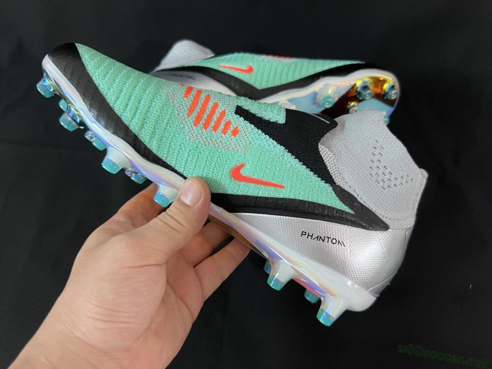 Unisex Nike Phantom 6 High Elite AG Football Boots - Jade/Black/Silver