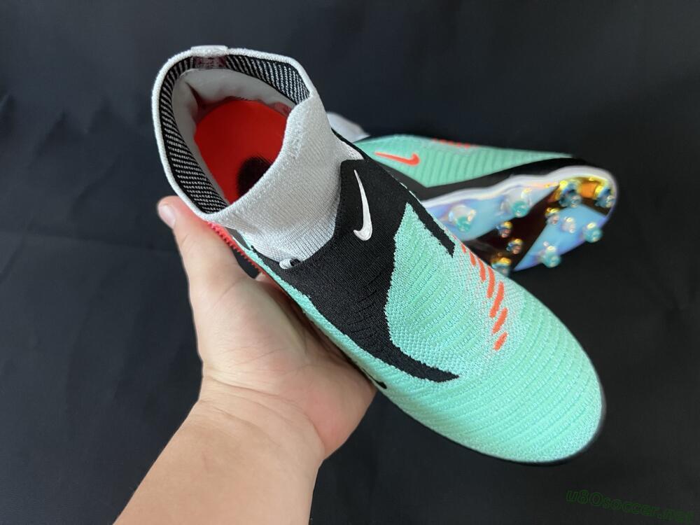 Unisex Nike Phantom 6 High Elite AG Football Boots - Jade/Black/Silver