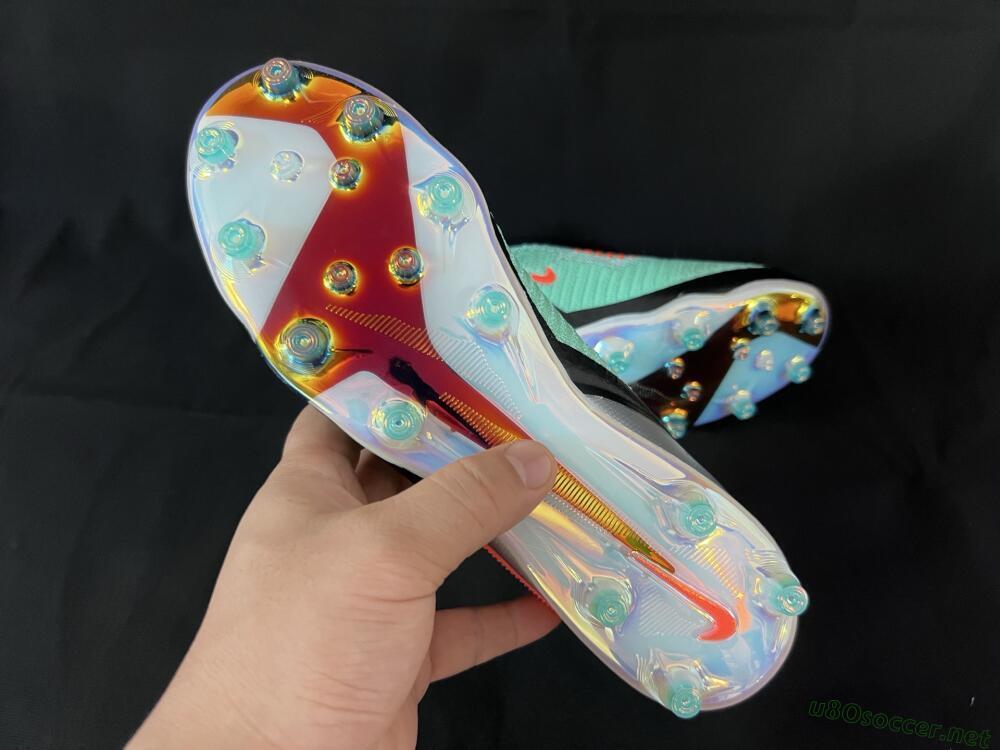 Unisex Nike Phantom 6 High Elite AG Football Boots - Jade/Black/Silver