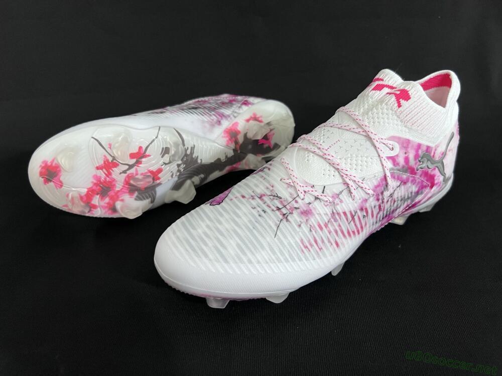 Unisex Puma Future 8 Ultimate FG Football Boots - White/Pink/Silver