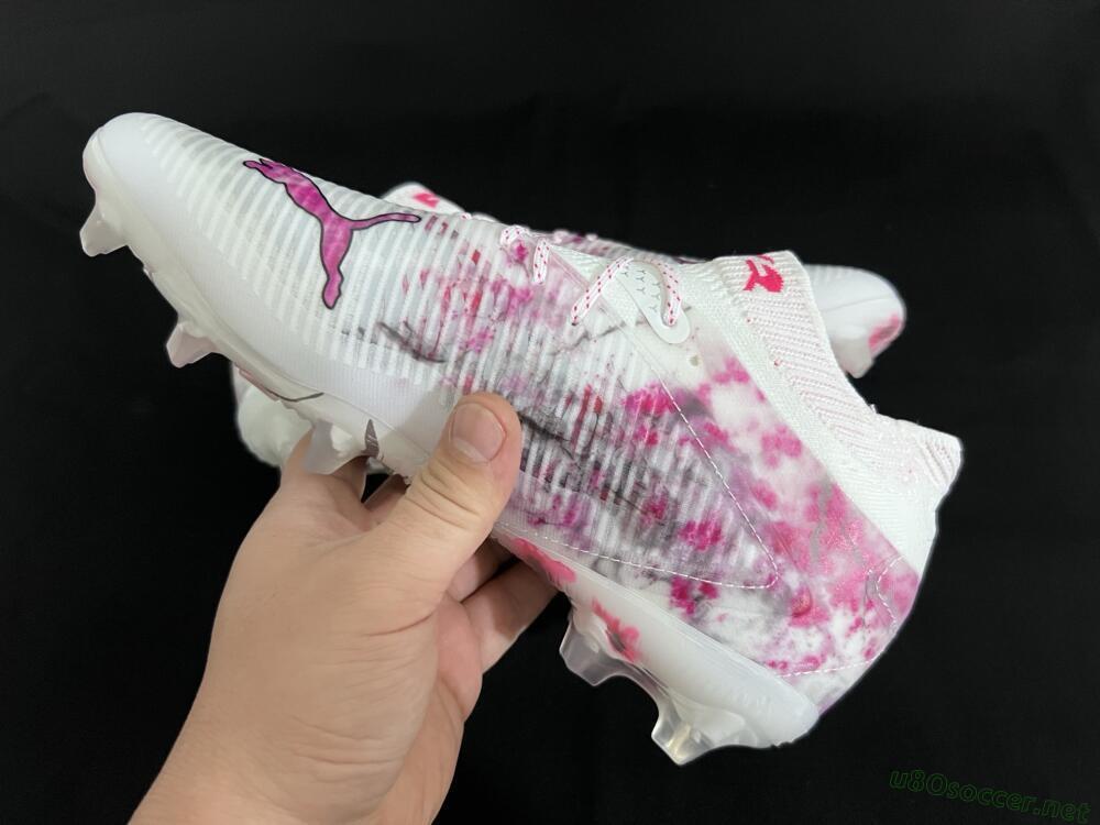 Unisex Puma Future 8 Ultimate FG Football Boots - White/Pink/Silver