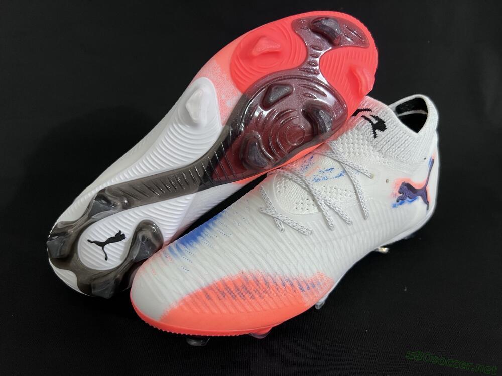 Men's Puma Future 8 Ultimate FG Football Boots - White/Pink/Blue