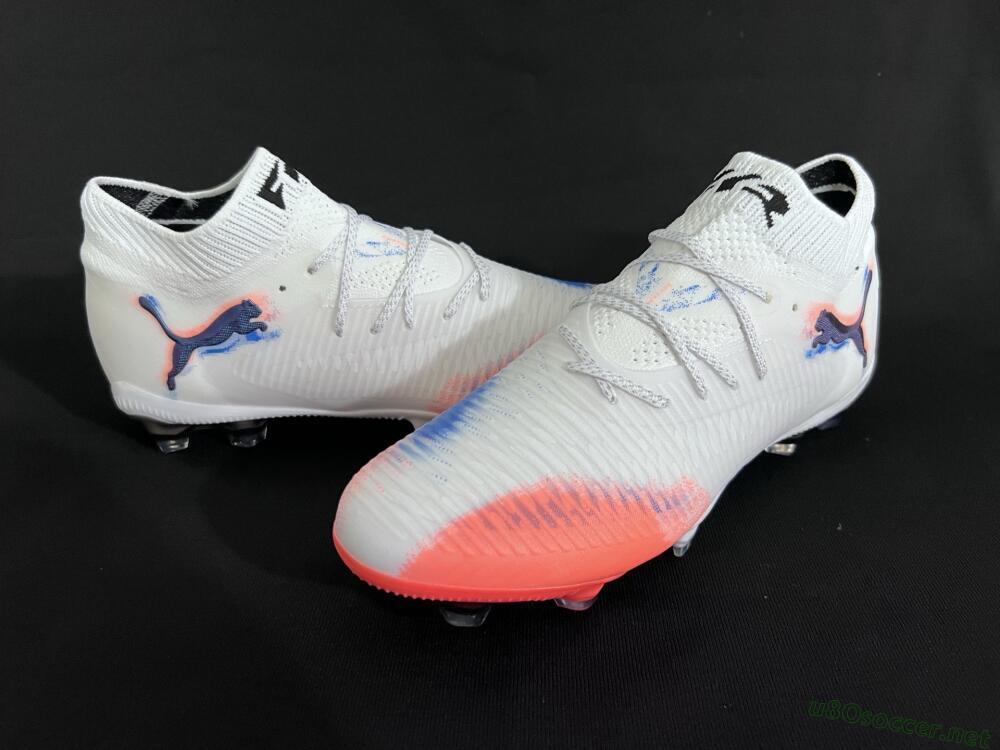 Men's Puma Future 8 Ultimate FG Football Boots - White/Pink/Blue