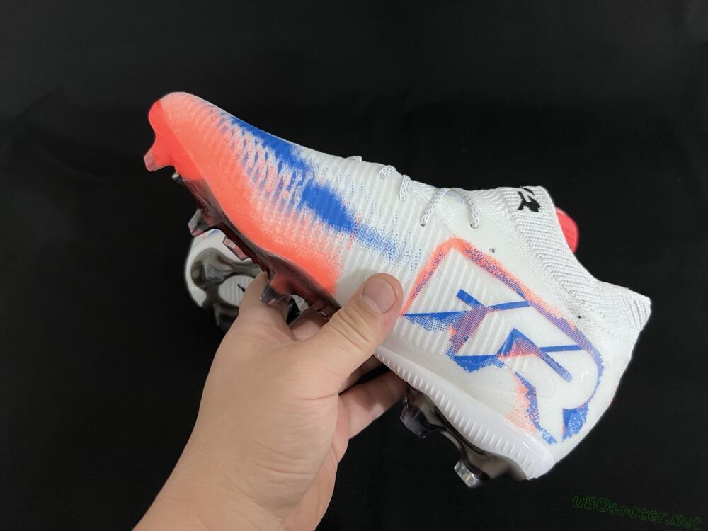 Men's Puma Future 8 Ultimate FG Football Boots - White/Pink/Blue