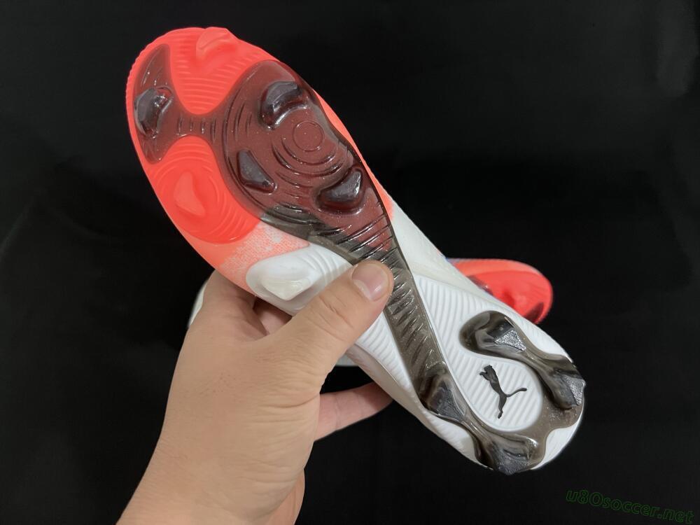 Men's Puma Future 8 Ultimate FG Football Boots - White/Pink/Blue