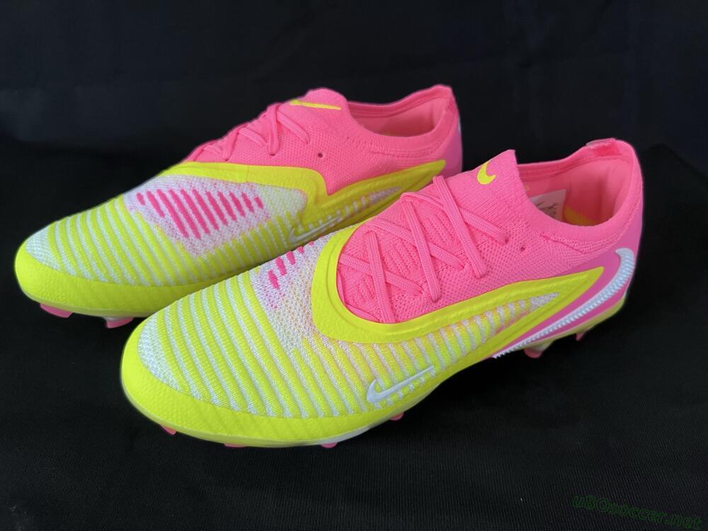 Unisex Nike Phantom 6 Low Elite FG Football Boots - Yellow/Pink/White