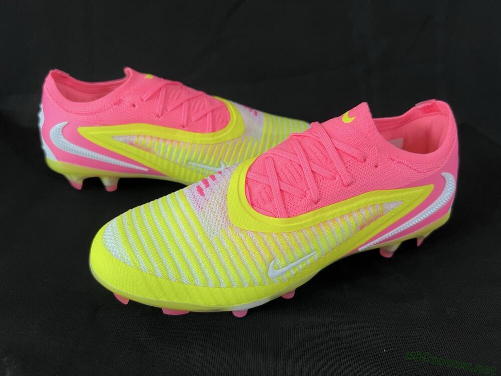 Unisex Nike Phantom 6 Low Elite FG Football Boots - Yellow/Pink/White