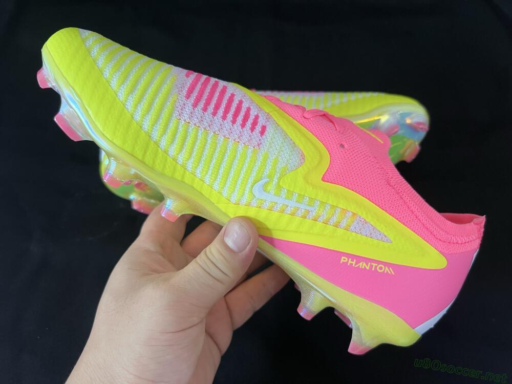 Unisex Nike Phantom 6 Low Elite FG Football Boots - Yellow/Pink/White
