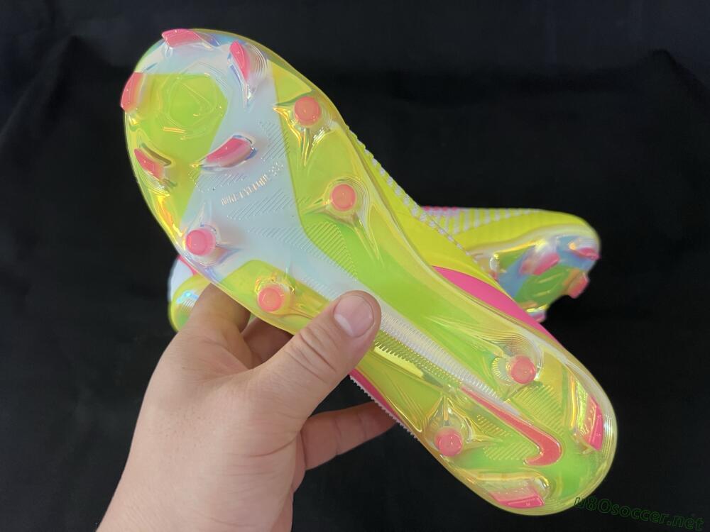 Unisex Nike Phantom 6 Low Elite FG Football Boots - Yellow/Pink/White