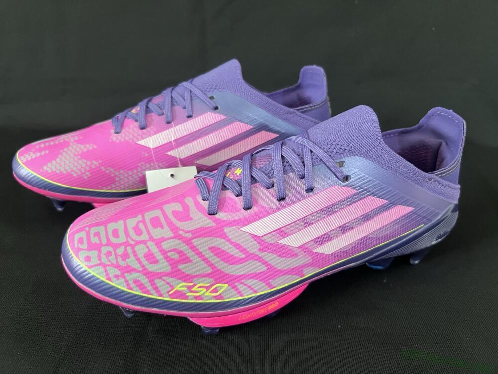 Unisex Adidas F50+ Elite Lightstrike Pro FG Football Boots - Pink/Purple/Yellow