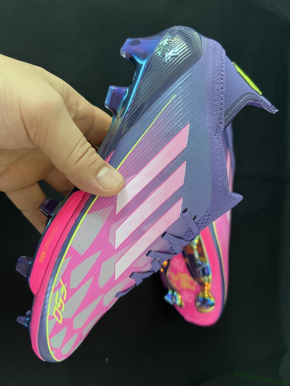 Unisex Adidas F50+ Elite Lightstrike Pro FG Football Boots - Pink/Purple/Yellow