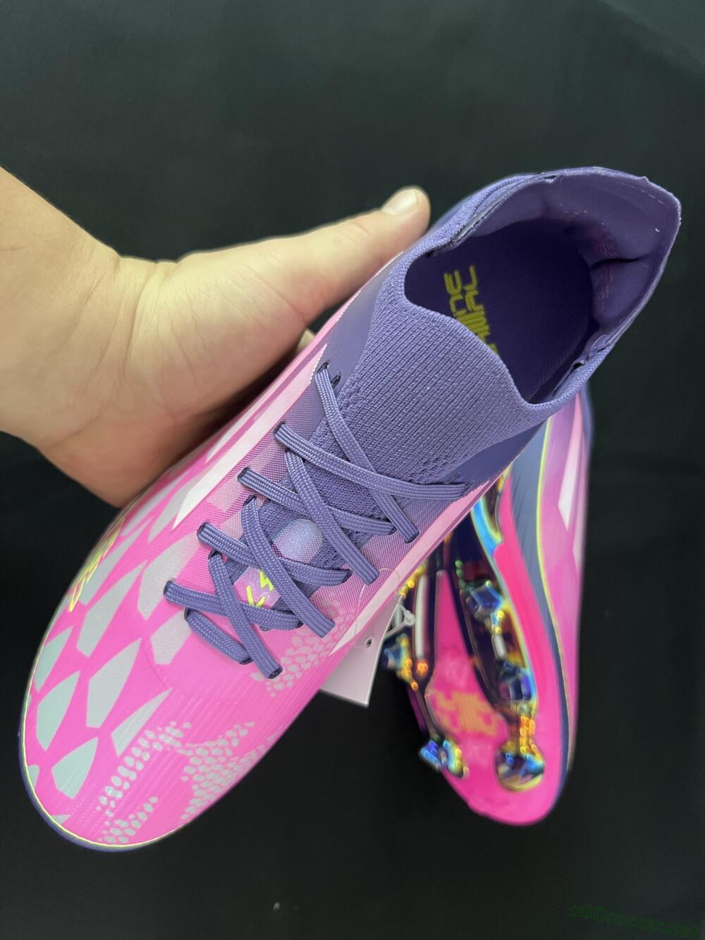 Unisex Adidas F50+ Elite Lightstrike Pro FG Football Boots - Pink/Purple/Yellow