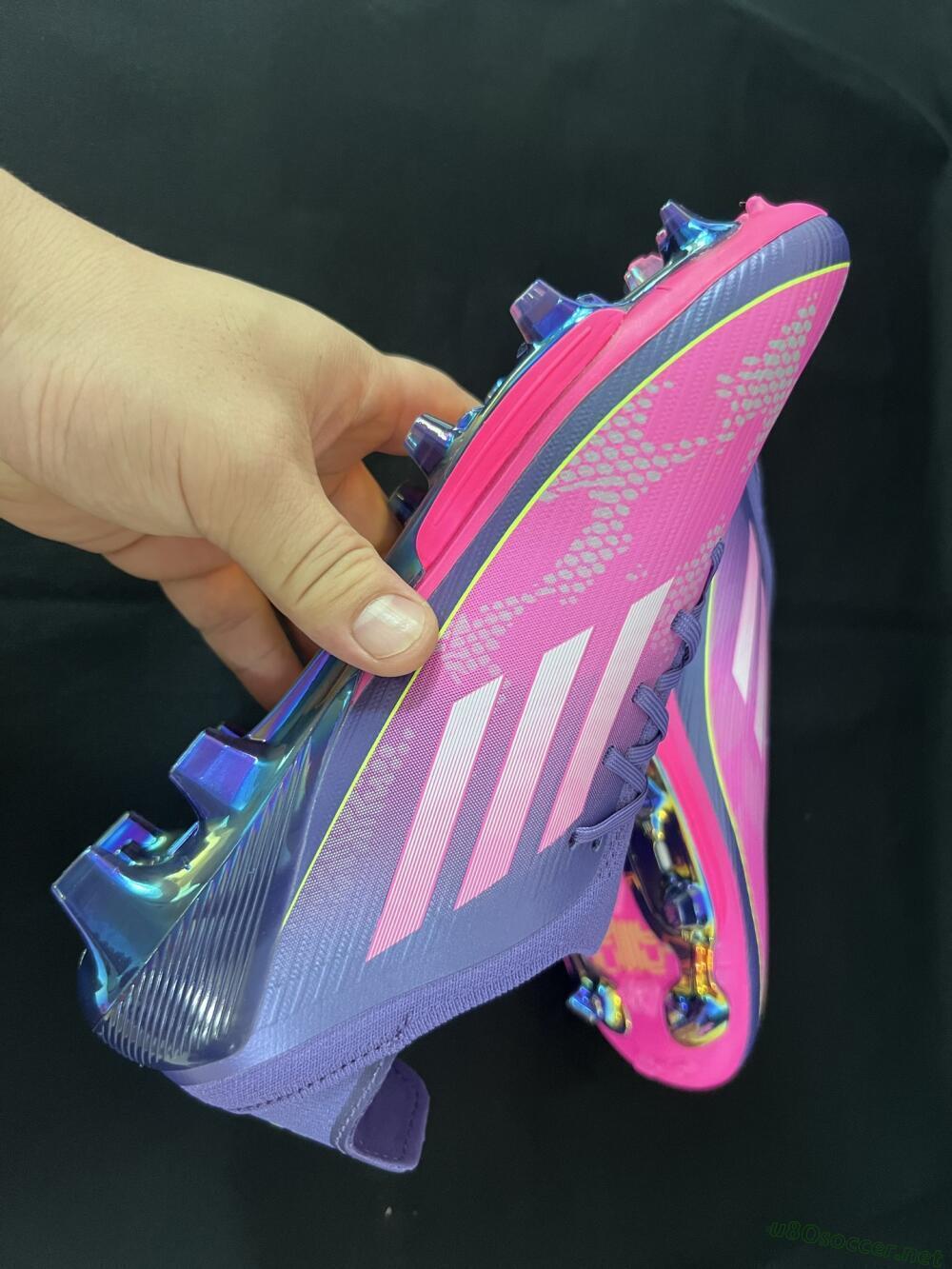 Unisex Adidas F50+ Elite Lightstrike Pro FG Football Boots - Pink/Purple/Yellow
