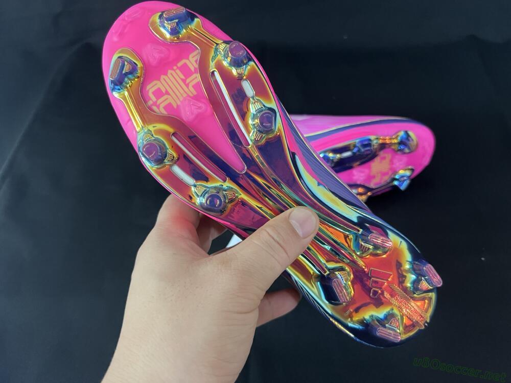 Unisex Adidas F50+ Elite Lightstrike Pro FG Football Boots - Pink/Purple/Yellow