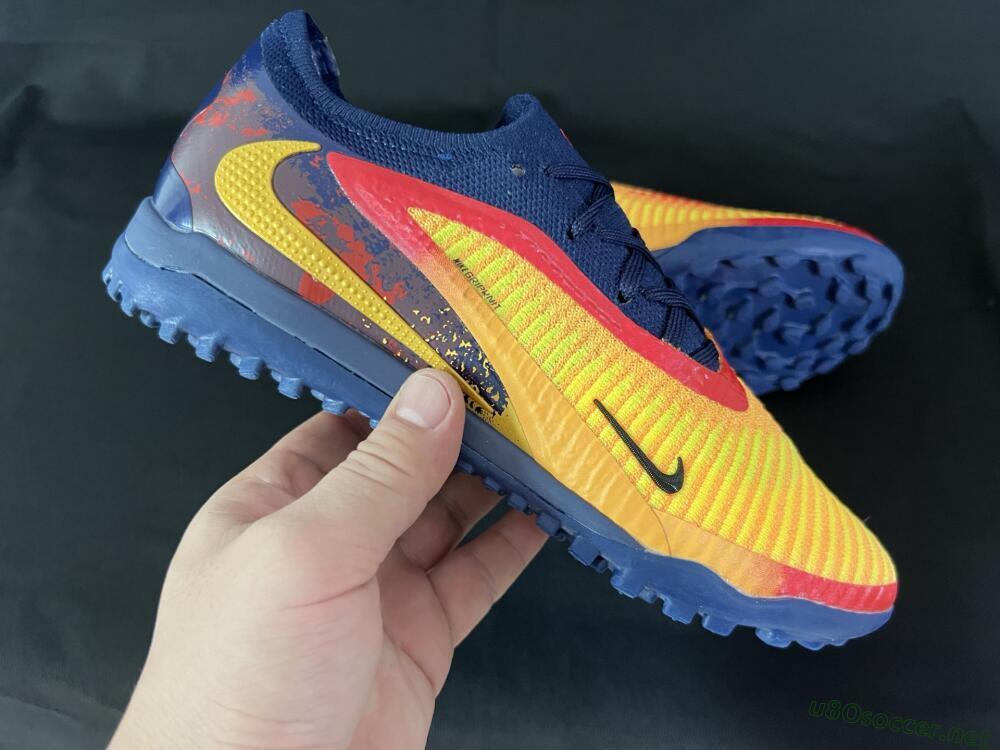 Men's Nike Phantom 6 Elite TF Football Shoes - Yellow/Red/Blue