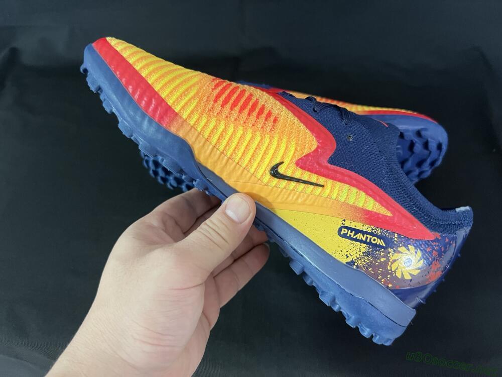 Men's Nike Phantom 6 Elite TF Football Shoes - Yellow/Red/Blue