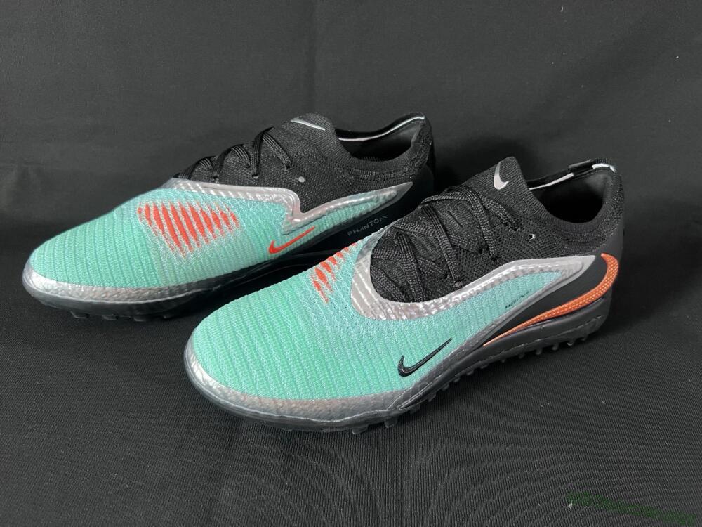 Men's Nike Phantom 6 Elite TF Football Shoes - Jade/Silver/Black